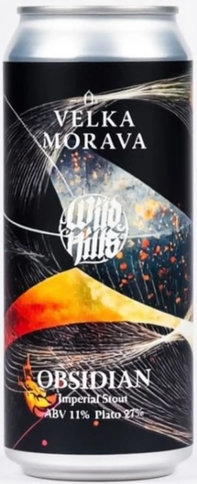 Wild Hills и Velka Morava - Obsidian (ВХ Имперский Стаут), банка 0,33л