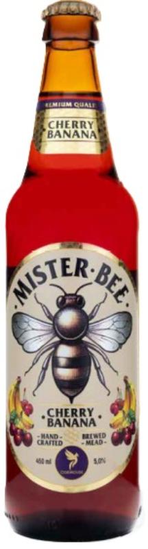 Медовуха МИСТЕР БИ - ВИШНЯ-БАНАН бутылка 0.45л