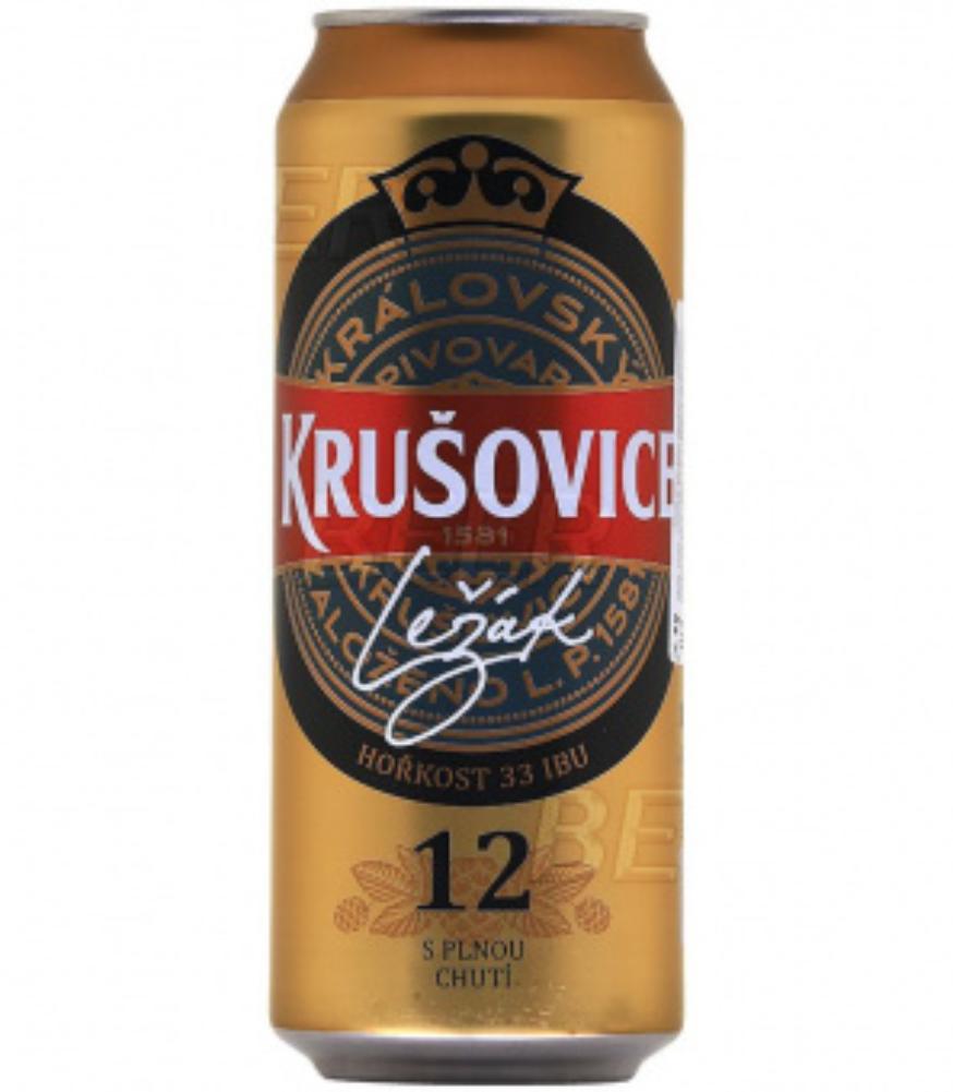 Krusovice Lezak 12, банка 0.5л