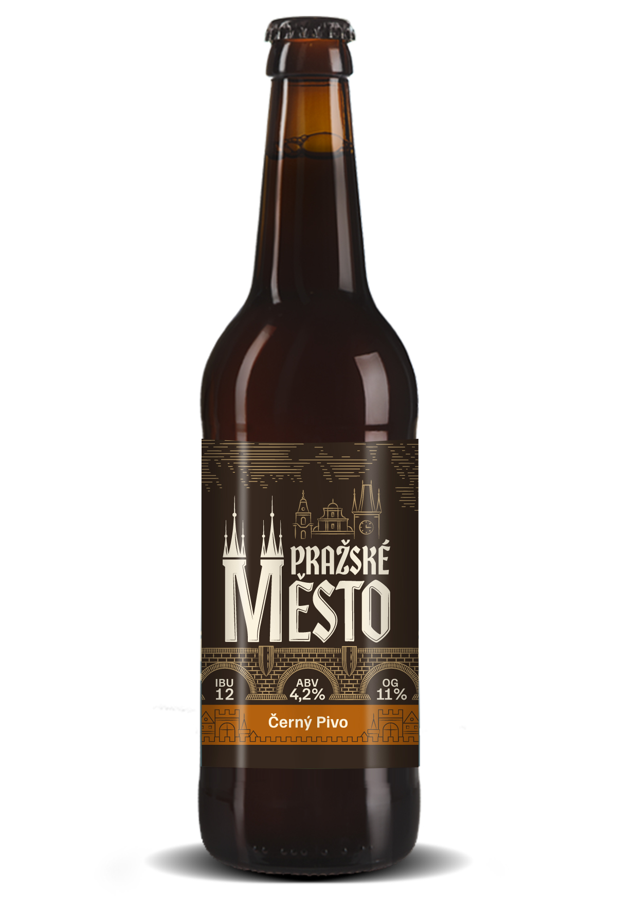 Пражске Место Черне бутылка 0.45л