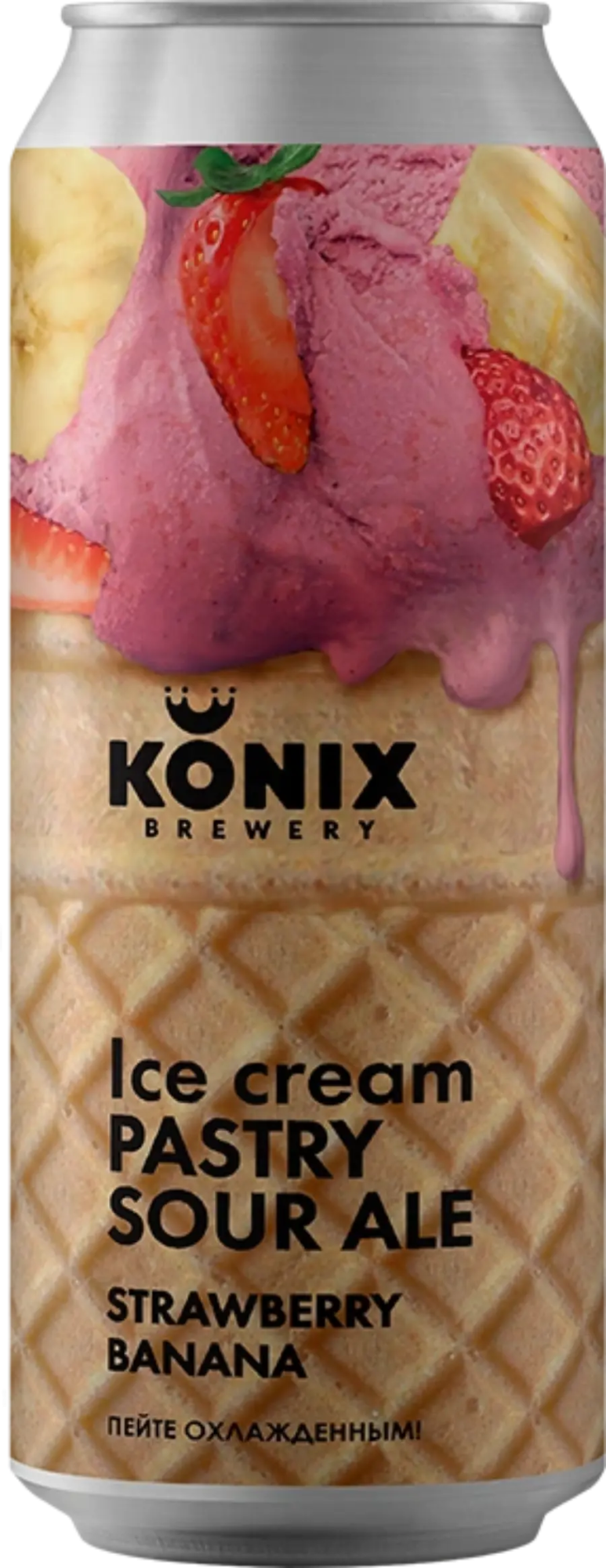 Ice cream Банан Клубника, банка 0.45л