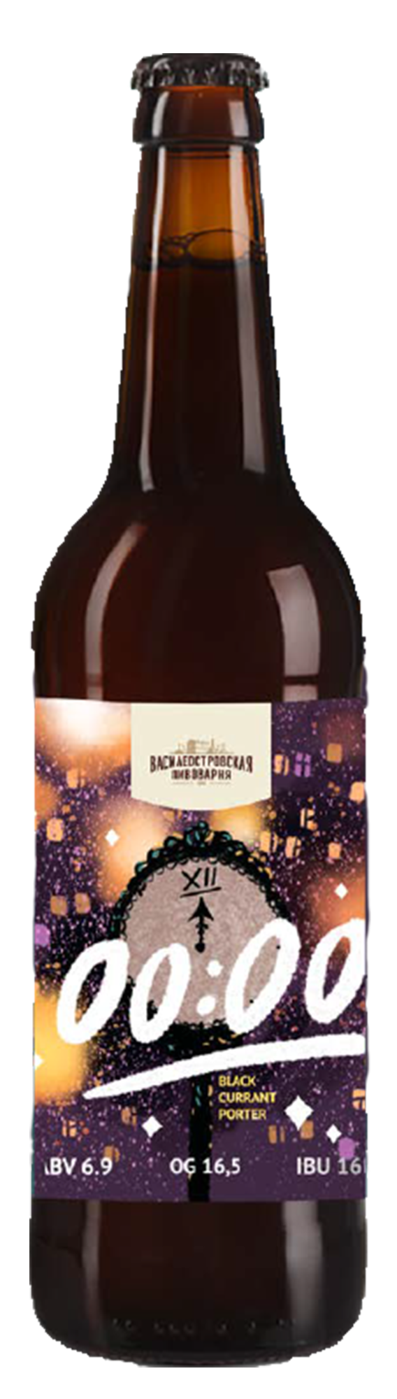 Блэк куррант портер 00:00. бутылка 0,5л