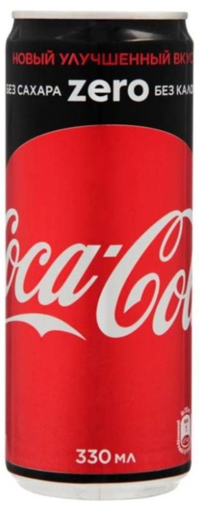 Coca-Cola Zero Безалкогольный напиток, банка 0.33л 