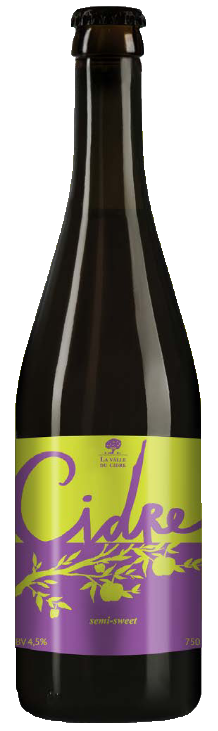 Сидр игристый ПОЛУСЛАДКИЙ, бутылка 0.75л