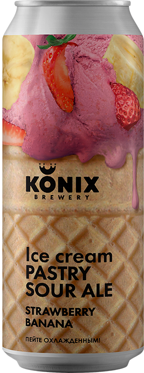 Ice cream Банан Клубника, банка 0.45л