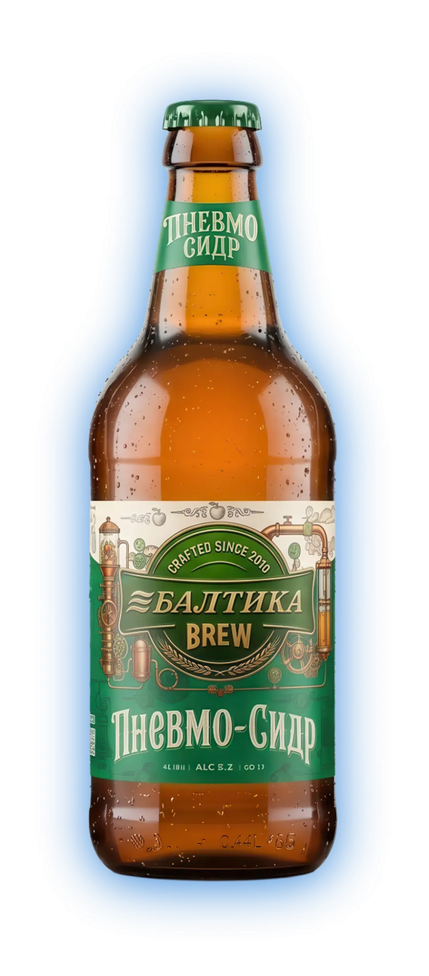 Балтика Brew Пневмо-Сидр Полусухой, бутылка 0.44л 