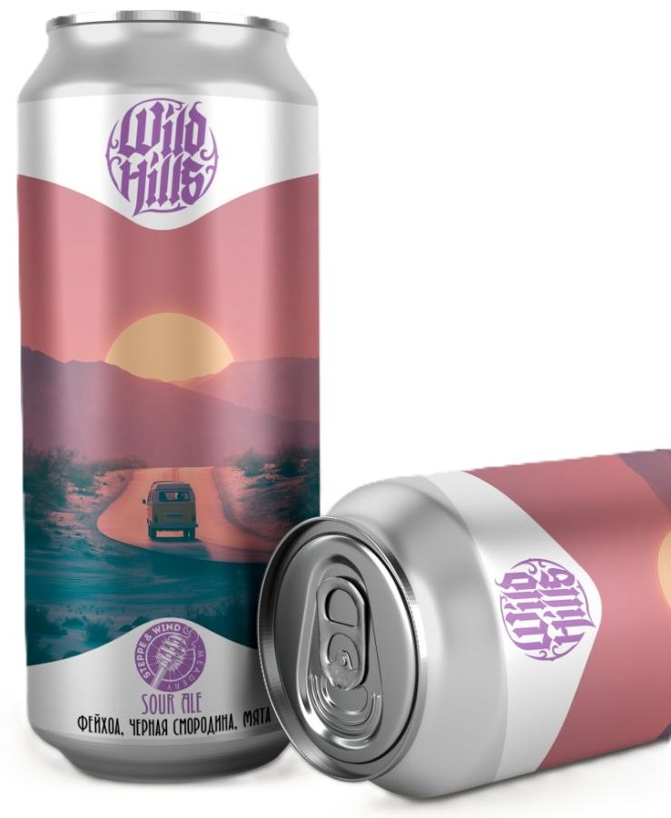 WildHills и Степь и Ветер - Фейхоа, Черная смородина, Мята банка 0,45л