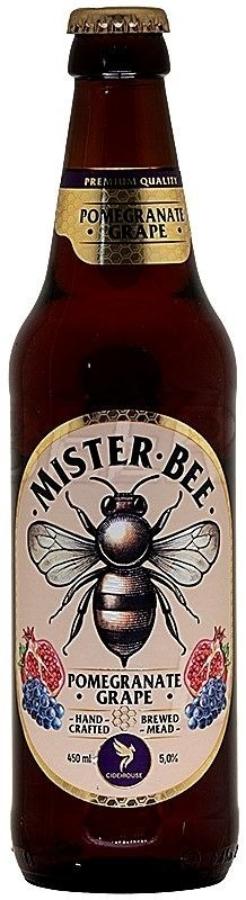 Медовуха МИСТЕР БИ - ГРАНАТ-ВИНОГРАД бутылка 0.45л