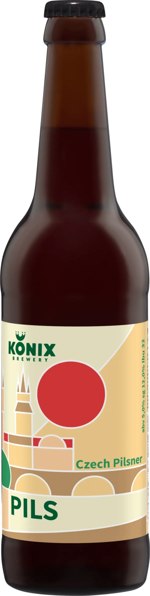 KONIX CZECH PILSNER (КОНИКС ЧЕШСКИЙ ПИЛЬЗНЕР), бутылка 0,45л