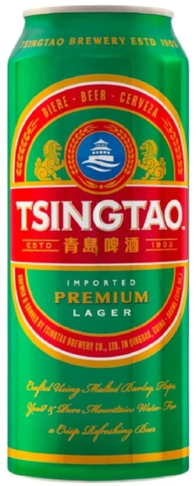 Tsingtao Premium (Циндао Премиум),  банка 0,5л