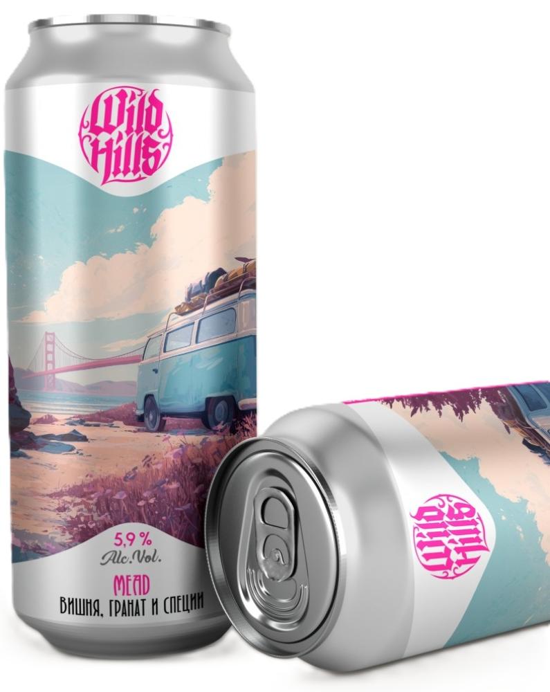 WildHills - MEAD - Вишня, гранат и специи банка 0.45л