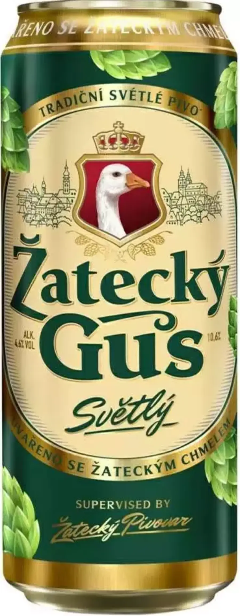 Zatecky Gus Svetle (ЖАТЕЦКИЙ ГУСЬ светлое), банка 0,45л