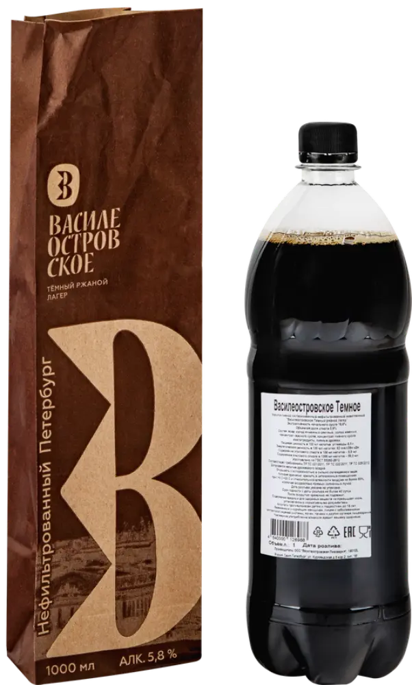 Василеостровское Темный ржаной лагер (ПЭТ 1л)